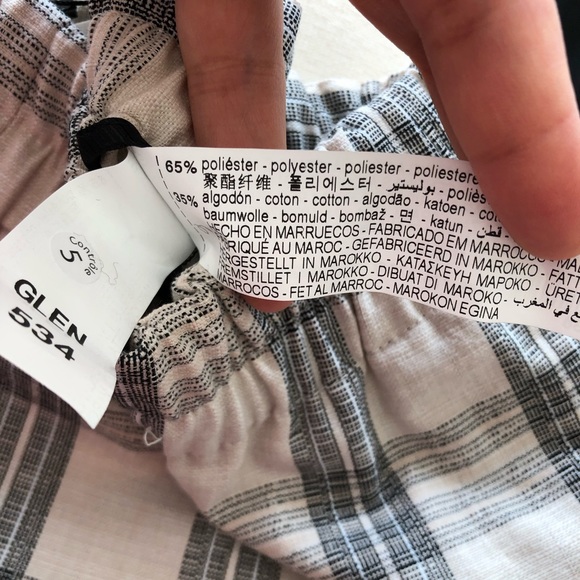 NWT Zara Cropped Checkered Plaid Pants - Picture 8 of 10